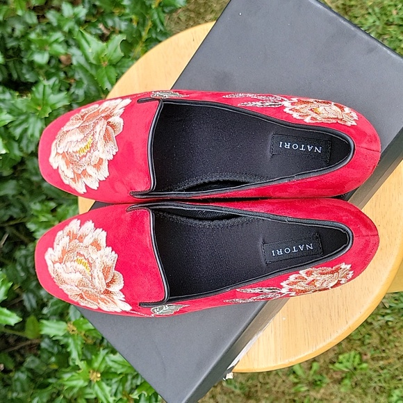 NEW Edda Suede Embroidered Loafer Size 8 - Picture 9 of 14